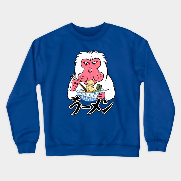 Snow Monkey Ramen Crewneck Sweatshirt by wloem